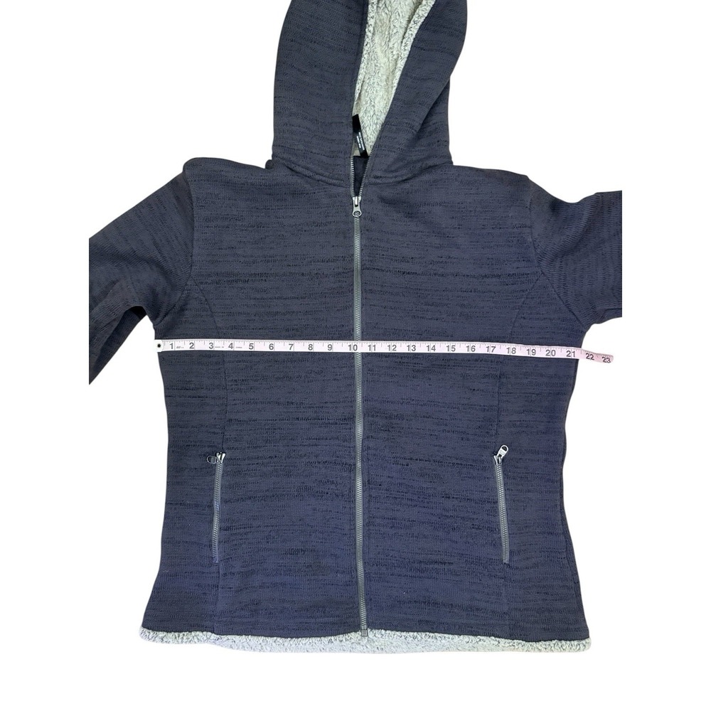 Kuhl Alaska Hoodie Full Zip Dark Gray Fleece Sherpa Trim WOMENS Size XL‎ - Picture 7 of 8